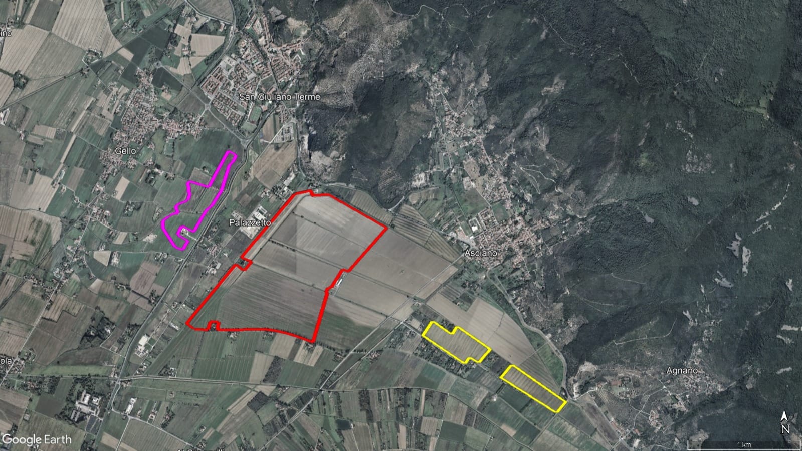 OLTRE 150 ETTARI DI FOTOVOLTAICO E AGRIVOLTAICO NELLA PIANA TRA SAN GIULIANO TERME E ASCIANO SUI TERRENI AGRICOLI 